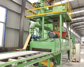 石材拋丸機，大理石荔枝麵打毛粗化設備